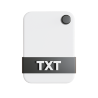 File Formats icon 3d render txt png