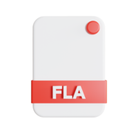 formato de archivo icono 3d render fla png