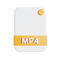 icône de formats de fichiers rendu 3d mp4 png