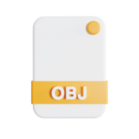 bestandsformaten pictogram 3d render obj png