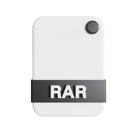 File Formats icon 3d render rar png