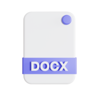 File Formats icon 3d render docx