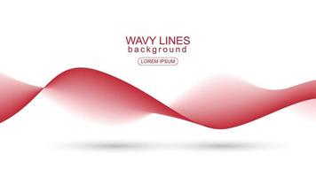 Red fluid motion flowing wave background vector