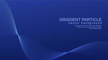 Gradient wave particles background vector