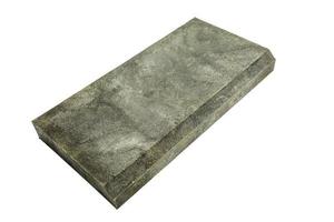 eco-parking paving slabs made of recycled plastic waste isolated on white background photo