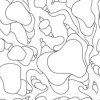 Doodle abstract seamless pattern vector illustration.Black and white ornate doodle background hand drawing,for decoration,textile,wallpaper,packaging,designs.Stylish modern linear texture.