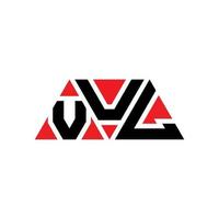 VUL triangle letter logo design with triangle shape. VUL triangle logo design monogram. VUL triangle vector logo template with red color. VUL triangular logo Simple, Elegant, and Luxurious Logo. VUL