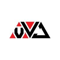 Diseño de logotipo de letra triangular vvj con forma de triángulo. monograma de diseño del logotipo del triángulo vvj. plantilla de logotipo de vector de triángulo vvj con color rojo. logotipo triangular vvj logotipo simple, elegante y lujoso. vvj