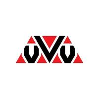 Diseño de logotipo de letra triangular vvv con forma de triángulo. monograma de diseño de logotipo de triángulo vvv. plantilla de logotipo de vector de triángulo vvv con color rojo. logotipo triangular vvv logotipo simple, elegante y lujoso. vvv