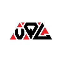 VQL triangle letter logo design with triangle shape. VQL triangle logo design monogram. VQL triangle vector logo template with red color. VQL triangular logo Simple, Elegant, and Luxurious Logo. VQL