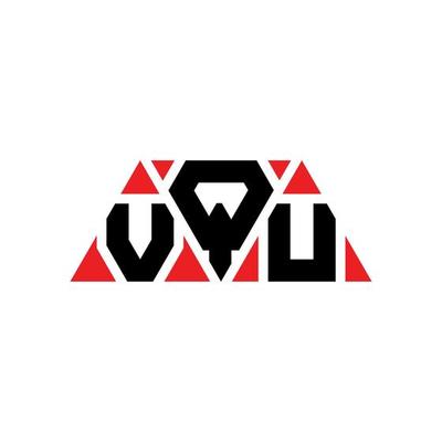 VQU triangle letter logo design with triangle shape. VQU triangle logo design monogram. VQU triangle vector logo template with red color. VQU triangular logo Simple, Elegant, and Luxurious Logo. VQU