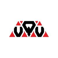 VQV triangle letter logo design with triangle shape. VQV triangle logo design monogram. VQV triangle vector logo template with red color. VQV triangular logo Simple, Elegant, and Luxurious Logo. VQV