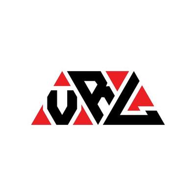 VRL triangle letter logo design with triangle shape. VRL triangle logo design monogram. VRL triangle vector logo template with red color. VRL triangular logo Simple, Elegant, and Luxurious Logo. VRL