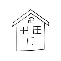 house in doodle style vector