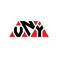 diseño de logotipo de letra triangular vny con forma de triángulo. monograma de diseño de logotipo de triángulo vny. plantilla de logotipo de vector de triángulo vny con color rojo. logotipo triangular vny logotipo simple, elegante y lujoso. Vny