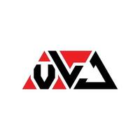 diseño de logotipo de letra triangular vlj con forma de triángulo. monograma de diseño de logotipo de triángulo vlj. plantilla de logotipo de vector de triángulo vlj con color rojo. logotipo triangular vlj logotipo simple, elegante y lujoso. vlj