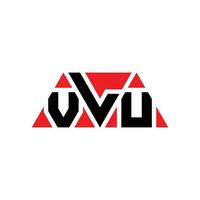 Diseño de logotipo de letra triangular vlu con forma de triángulo. monograma de diseño de logotipo de triángulo vlu. plantilla de logotipo de vector de triángulo vlu con color rojo. logotipo triangular vlu logotipo simple, elegante y lujoso. vlú