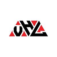 Diseño de logotipo de letra triangular vhl con forma de triángulo. monograma de diseño de logotipo de triángulo vhl. plantilla de logotipo de vector de triángulo vhl con color rojo. logotipo triangular vhl logotipo simple, elegante y lujoso. vhl