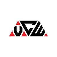 Diseño de logotipo de letra triangular vcw con forma de triángulo. monograma de diseño de logotipo de triángulo vcw. plantilla de logotipo de vector de triángulo vcw con color rojo. logotipo triangular vcw logotipo simple, elegante y lujoso. vw
