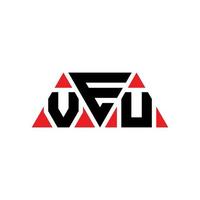 VEU triangle letter logo design with triangle shape. VEU triangle logo design monogram. VEU triangle vector logo template with red color. VEU triangular logo Simple, Elegant, and Luxurious Logo. VEU