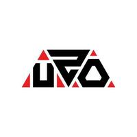 Diseño de logotipo de letra triangular uzo con forma de triángulo. monograma de diseño del logotipo del triángulo uzo. plantilla de logotipo de vector de triángulo uzo con color rojo. logo triangular uzo logo simple, elegante y lujoso. uzo