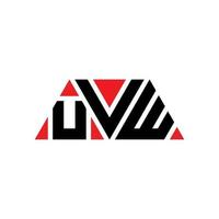 diseño de logotipo de letra triangular uvw con forma de triángulo. monograma de diseño de logotipo de triángulo uvw. plantilla de logotipo de vector de triángulo uvw con color rojo. logotipo triangular uvw logotipo simple, elegante y lujoso. ultravioleta