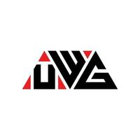 diseño de logotipo de letra triangular uwg con forma de triángulo. monograma de diseño del logotipo del triángulo uwg. plantilla de logotipo de vector de triángulo uwg con color rojo. logotipo triangular uwg logotipo simple, elegante y lujoso. uwg