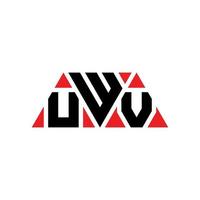 diseño de logotipo de letra triangular uwv con forma de triángulo. monograma de diseño de logotipo de triángulo uwv. plantilla de logotipo de vector de triángulo uwv con color rojo. logotipo triangular uwv logotipo simple, elegante y lujoso. uwv