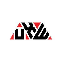 diseño de logotipo de letra triangular uxw con forma de triángulo. monograma de diseño de logotipo de triángulo uxw. plantilla de logotipo de vector de triángulo uxw con color rojo. logotipo triangular uxw logotipo simple, elegante y lujoso. uxw