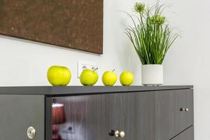 green apples as decoration in the interior photo