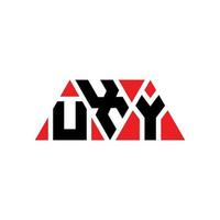 diseño de logotipo de letra triangular uxy con forma de triángulo. monograma de diseño de logotipo de triángulo uxy. plantilla de logotipo de vector de triángulo uxy con color rojo. logo triangular uxy logo simple, elegante y lujoso. uxy