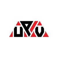 diseño de logotipo de letra triangular upv con forma de triángulo. monograma de diseño de logotipo de triángulo upv. plantilla de logotipo de vector de triángulo upv con color rojo. logotipo triangular upv logotipo simple, elegante y lujoso. upv