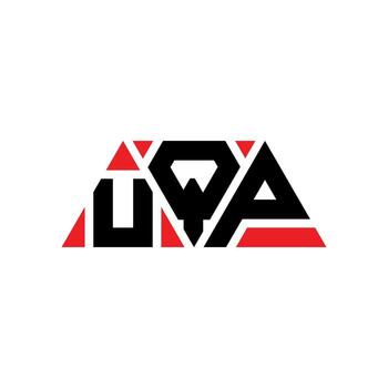 UQP triangle letter logo design with triangle shape. UQP triangle logo design monogram. UQP triangle vector logo template with red color. UQP triangular logo Simple, Elegant, and Luxurious Logo. UQP