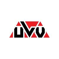 ULV triangle letter logo design with triangle shape. ULV triangle logo design monogram. ULV triangle vector logo template with red color. ULV triangular logo Simple, Elegant, and Luxurious Logo. ULV