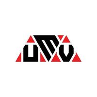 UMV triangle letter logo design with triangle shape. UMV triangle logo design monogram. UMV triangle vector logo template with red color. UMV triangular logo Simple, Elegant, and Luxurious Logo. UMV