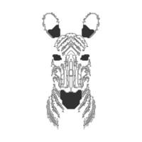 electronic zebra pattern vector