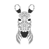 electronic zebra pattern vector