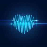 heart wave form vector