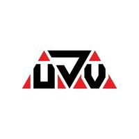 diseño de logotipo de letra triangular ujv con forma de triángulo. monograma de diseño del logotipo del triángulo ujv. plantilla de logotipo de vector de triángulo ujv con color rojo. logotipo triangular ujv logotipo simple, elegante y lujoso. ujv