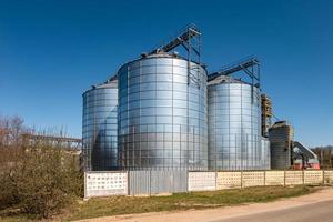 agro-processing plant for processing and silos for drying cleaning and storage of agricultural products, flour, cereals and grain photo