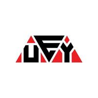 diseño de logotipo de letra de triángulo uey con forma de triángulo. monograma de diseño del logotipo del triángulo uey. plantilla de logotipo de vector de triángulo uey con color rojo. logotipo triangular uey logotipo simple, elegante y lujoso. uey