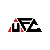 UFC triangle letter logo design with triangle shape. UFC triangle logo design monogram. UFC triangle vector logo template with red color. UFC triangular logo Simple, Elegant, and Luxurious Logo. UFC
