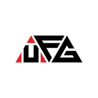UFG triangle letter logo design with triangle shape. UFG triangle logo design monogram. UFG triangle vector logo template with red color. UFG triangular logo Simple, Elegant, and Luxurious Logo. UFG