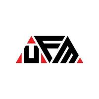 diseño de logotipo de letra triangular ufm con forma de triángulo. monograma de diseño del logotipo del triángulo ufm. plantilla de logotipo de vector de triángulo ufm con color rojo. logo triangular ufm logo simple, elegante y lujoso. ufm