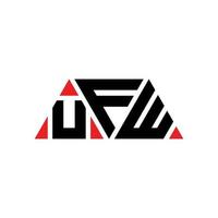 diseño de logotipo de letra triangular ufw con forma de triángulo. monograma de diseño del logotipo del triángulo ufw. plantilla de logotipo de vector de triángulo ufw con color rojo. logotipo triangular ufw logotipo simple, elegante y lujoso. ufw