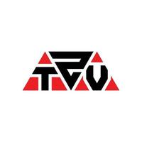 diseño de logotipo de letra triangular tzv con forma de triángulo. monograma de diseño del logotipo del triángulo tzv. plantilla de logotipo de vector de triángulo tzv con color rojo. logotipo triangular tzv logotipo simple, elegante y lujoso. tzv