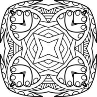 mandala element for colouring book vector