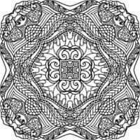 mandala element for colouring book vector