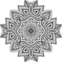 elemento mandala para colorear libro vector