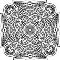 mandala element for colouring book vector